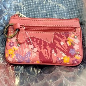 NWOT GL Fossil Pink Butterfly ID Keychain